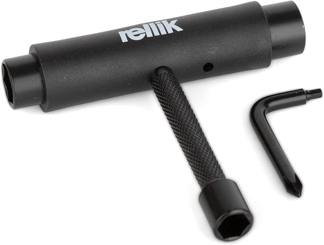 Rellik Metal Skate T-Tool Schwarz - Universal Werkzeug Skateboard Longboard
