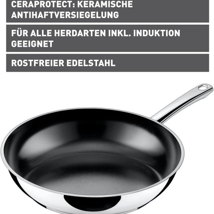 Silit Bratpfanne Talis 24 cm induktionsgeeignet Cromargan Edelstahl mit Keramikbeschichtung