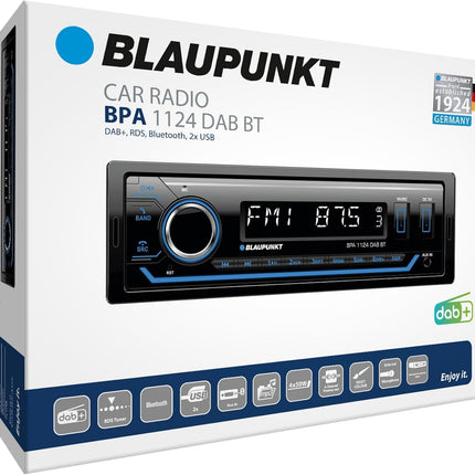 Blaupunkt BPA 1124 DAB BT Bluetooth®-Freisprecheinrichtung, DAB+ Tuner Autoradio
