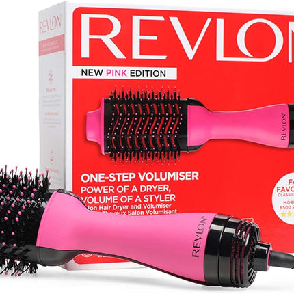 Revlon Salon One-Step Haartrockner und Volumiser Pink 2-in-1 Warmluftbürste