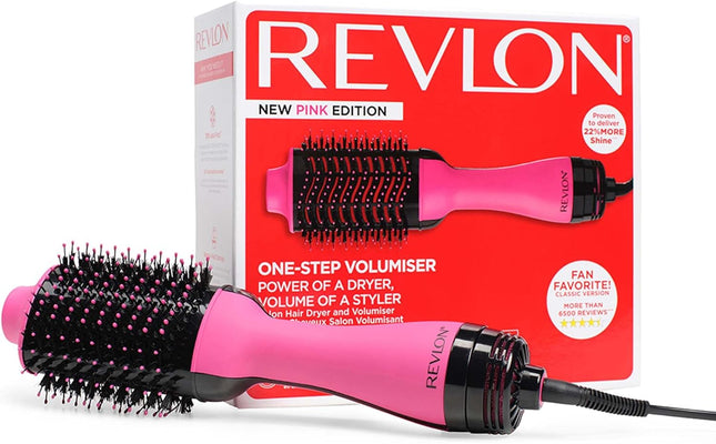 Revlon Salon One-Step Haartrockner und Volumiser Pink 2-in-1 Warmluftbürste