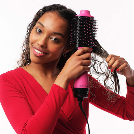 Revlon Salon One-Step Haartrockner und Volumiser Pink 2-in-1 Warmluftbürste