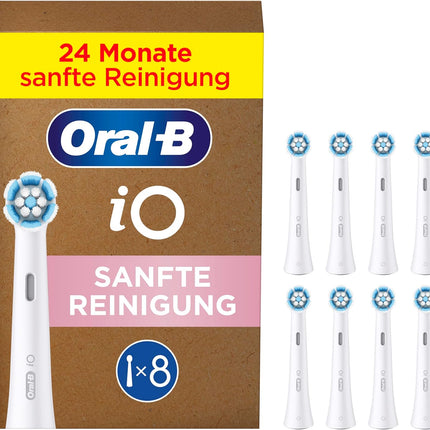 Oral-B iO Sanfte Reinigung Aufsteckbürsten 8er Pack Weiß