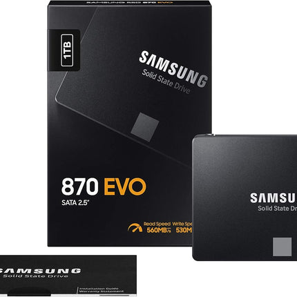 Samsung 870 Evo 2.5 Zoll SATA SSD-Festplatte 500GB Internes Solid State Drive MZ-77E500B/EU
