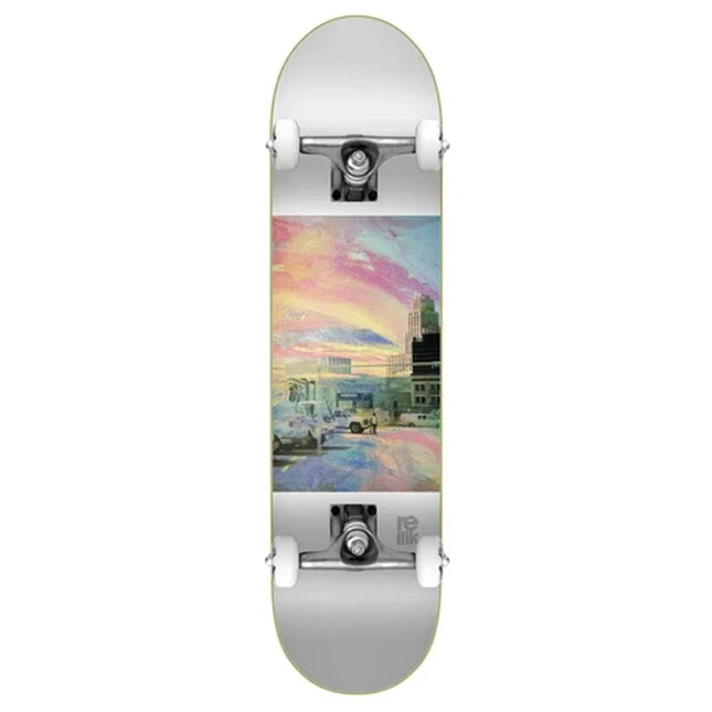 Rellik Picture Parking 8.0" Komplett-Skateboard Complete Weiß fahrbereit