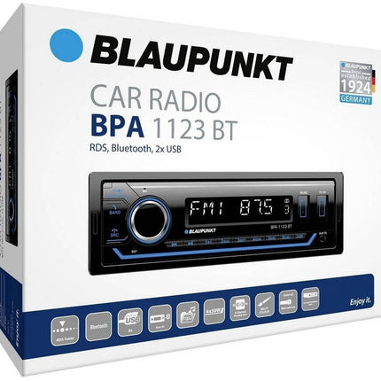 Blaupunkt BPA 1123 BT 1-DIN Autoradio, Bluetooth, USB, Aux-Eingang, Sub-Out, Multicolour, 4x50Watt, 12