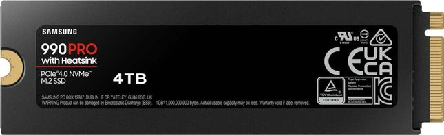 Samsung 990 PRO 4TB NVMe M.2 SSD mit Kühlkörper (MZ-V9P4T0GW)