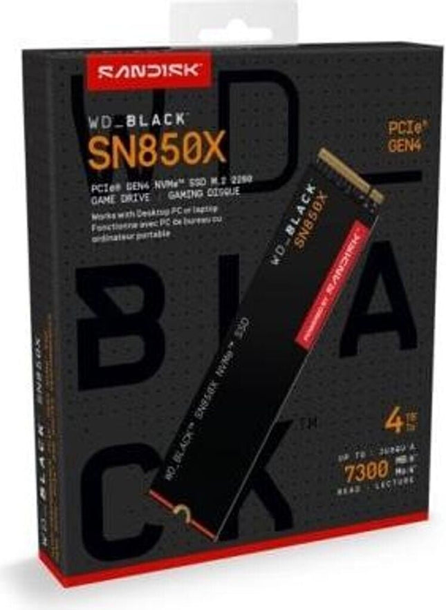 WD_BLACK SN850X 4TB NVMe M.2 SSD (WDS400T2X0E)